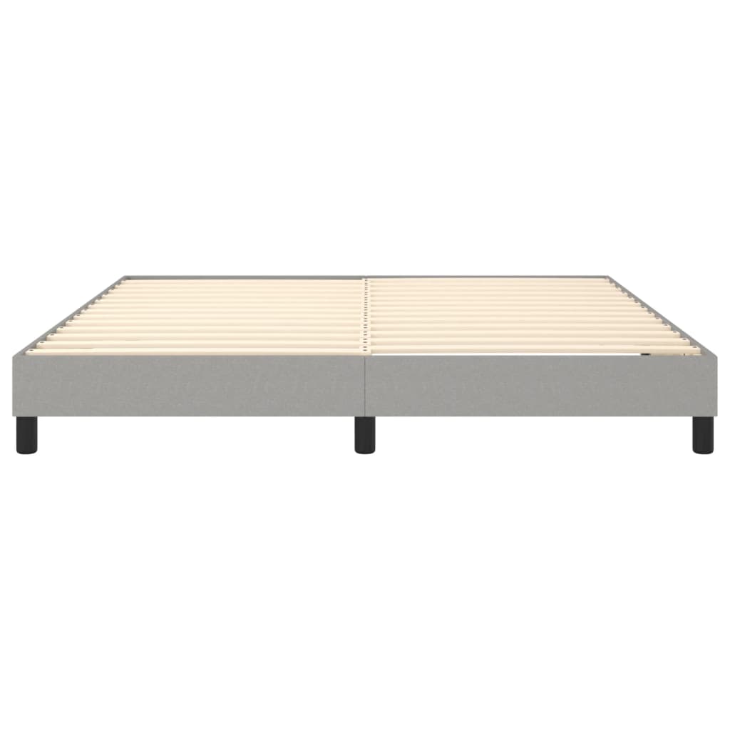 Estrutura de cama 160x200 cm tecido cinza-claro