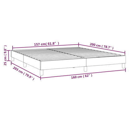 Estrutura de cama 160x200 cm tecido castanho-escuro