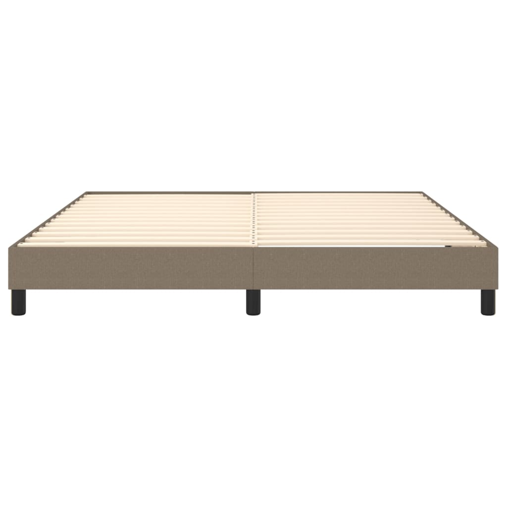 Estrutura de cama 160x200 cm tecido cinza-acastanhado