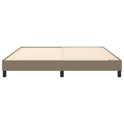 Estrutura de cama 160x200 cm tecido cinza-acastanhado