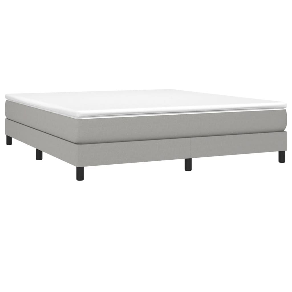 Estrutura de cama 180x200 cm tecido cinza-claro