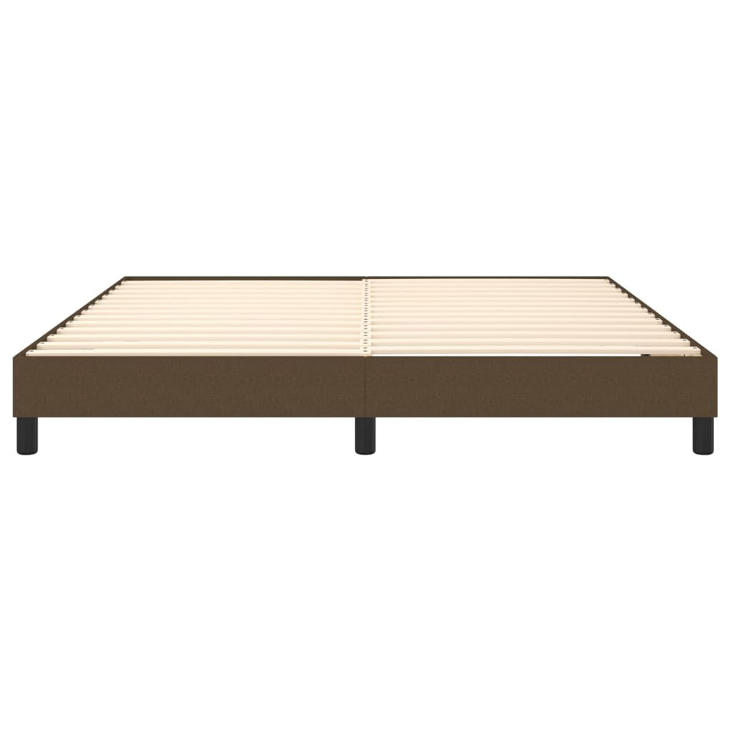 Estrutura de cama 180x200 cm tecido castanho-escuro