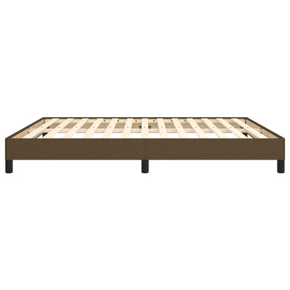 Estrutura de cama 180x200 cm tecido castanho-escuro