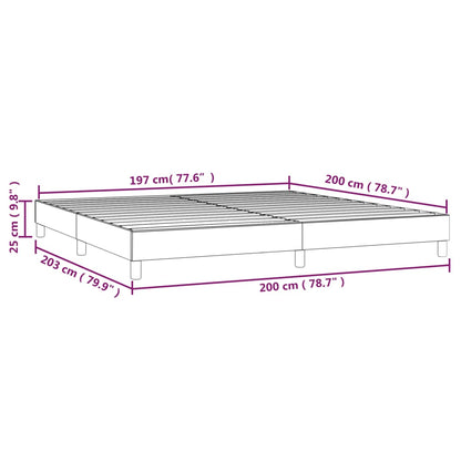 Estrutura de cama tecido cinzento-escuro 200x200 cm