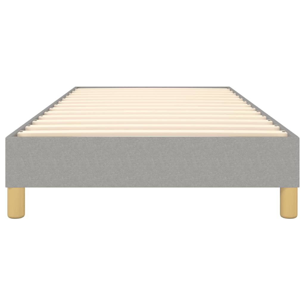 Estrutura de cama 90x190 cm tecido cinza-claro