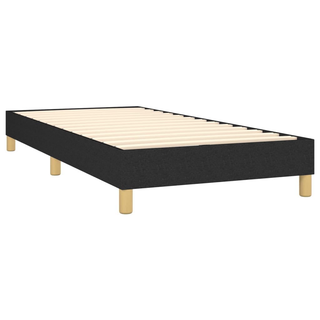 Estrutura de cama 90x190 cm tecido preto