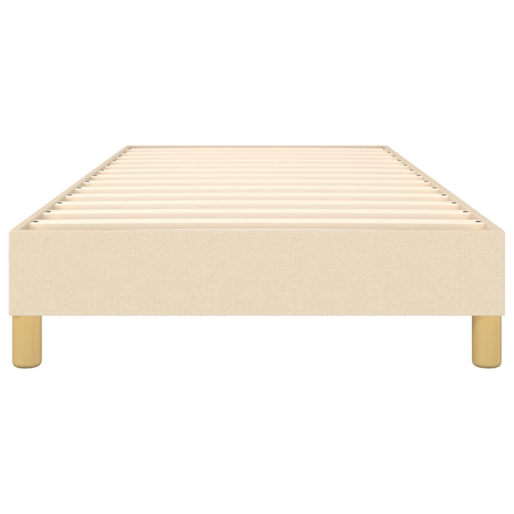 Estrutura de cama 90x190 cm tecido cor creme