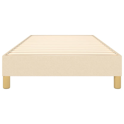 Estrutura de cama 90x190 cm tecido cor creme