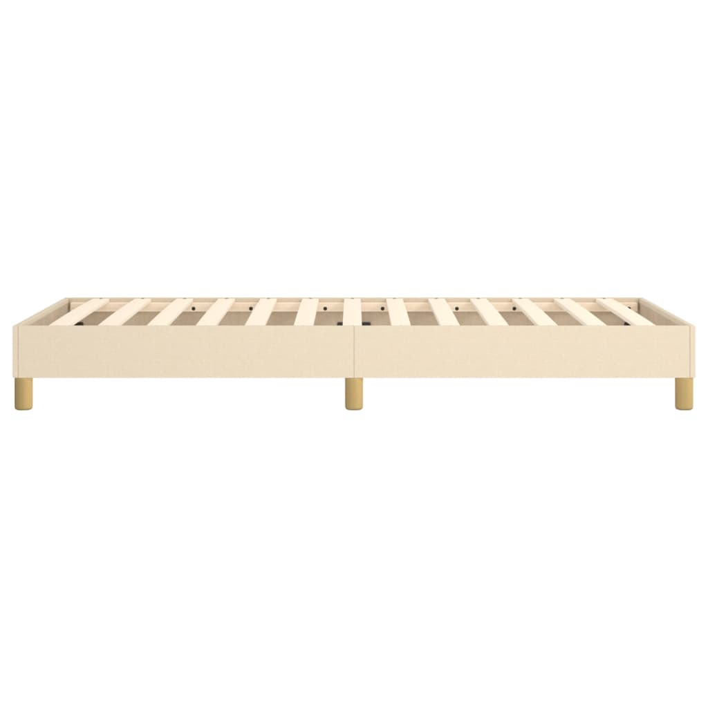 Estrutura de cama 90x190 cm tecido cor creme