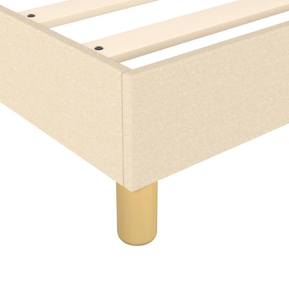 Estrutura de cama 90x190 cm tecido cor creme