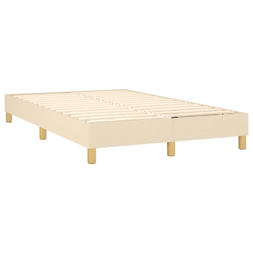 Estrutura de cama 120x200 cm tecido cor creme