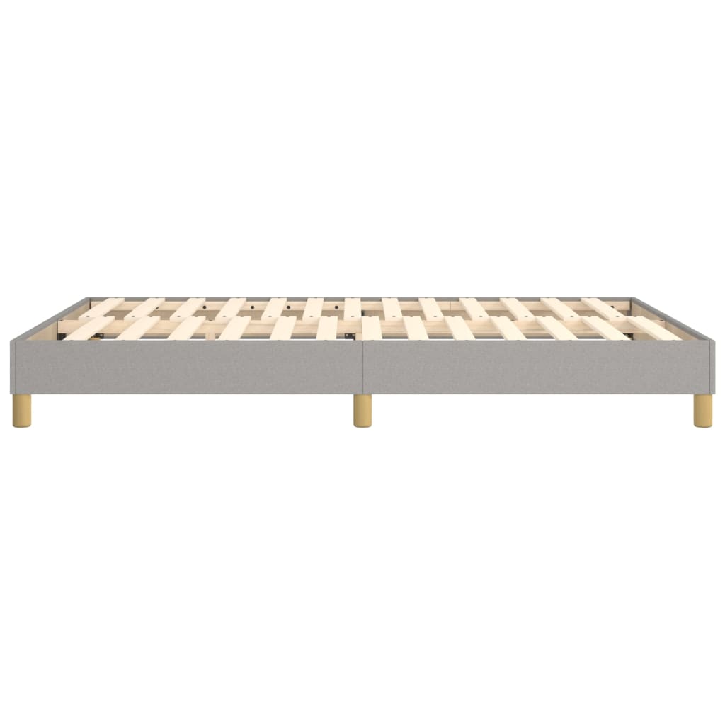 Estrutura de cama 140x190 cm tecido cinza-claro