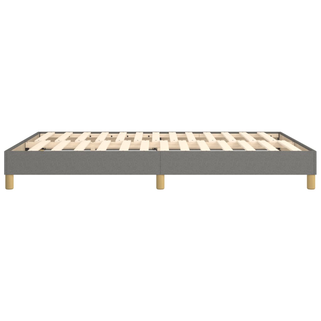 Estrutura de cama 140x190 cm tecido cinzento-escuro