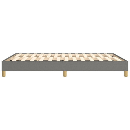 Estrutura de cama 140x190 cm tecido cinzento-escuro