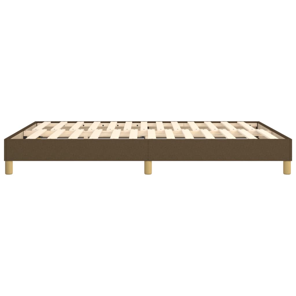 Estrutura de cama com molas 140x190 cm tecido castanho-escuro