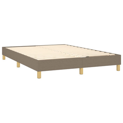 Estrutura de cama 140x190 cm tecido cinza-acastanhado