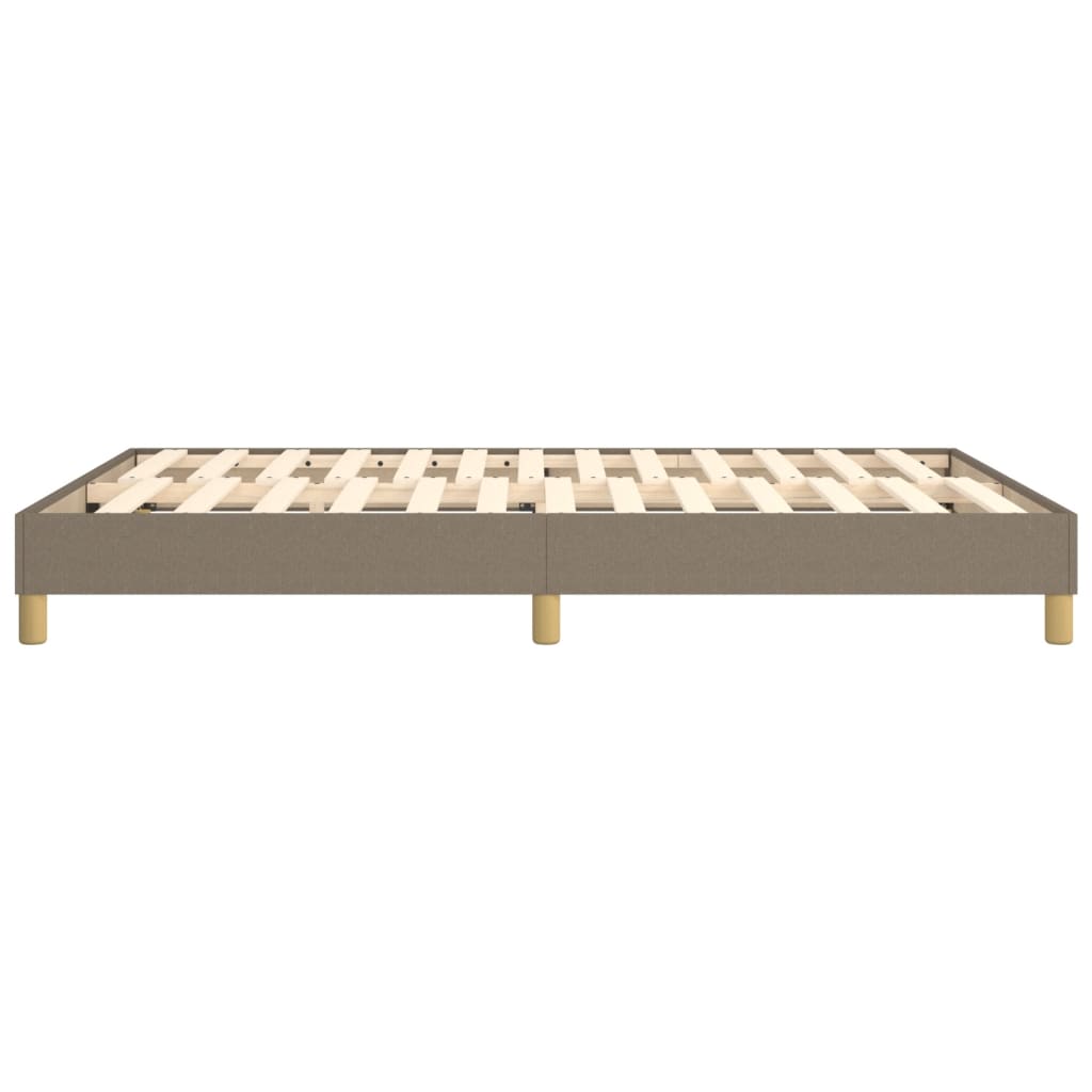 Estrutura de cama 140x190 cm tecido cinza-acastanhado