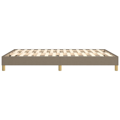 Estrutura de cama 140x190 cm tecido cinza-acastanhado