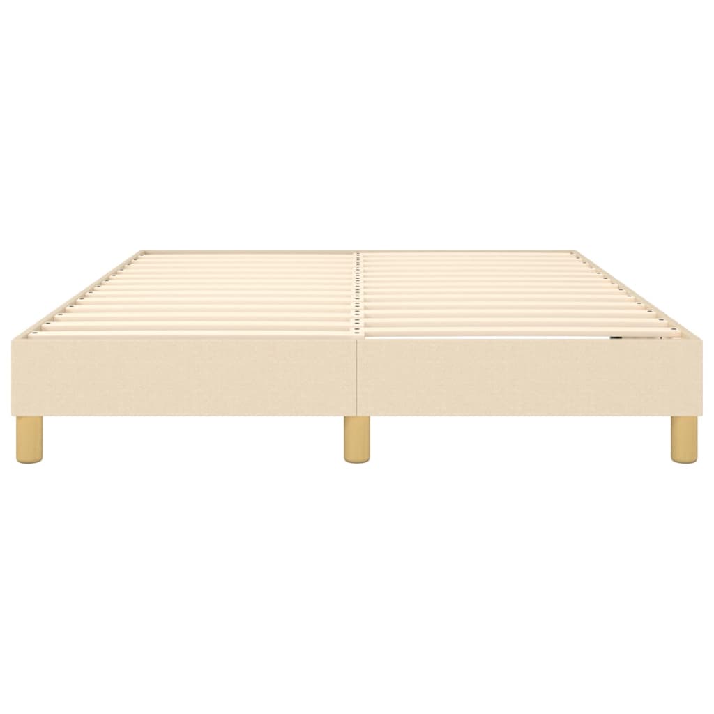 Estrutura de cama 140x190 cm tecido cor creme