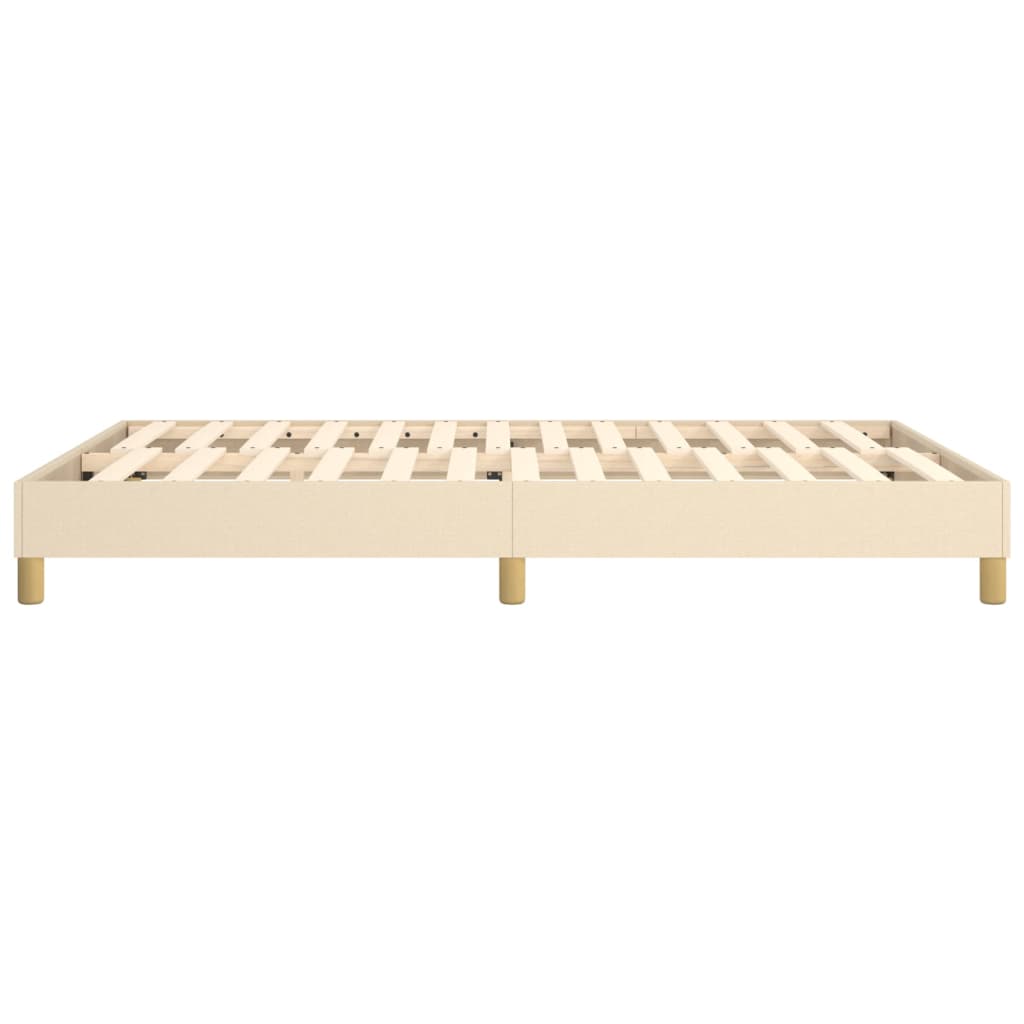 Estrutura de cama 140x190 cm tecido cor creme