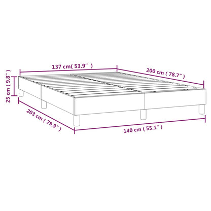 Estrutura de cama com molas 140x200 cm tecido cinza-acastanhado