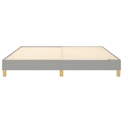 Estrutura de cama 160x200 cm tecido cinza-claro