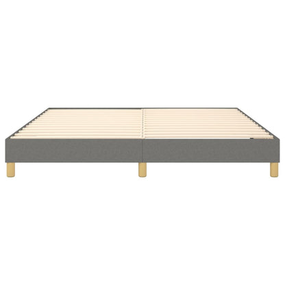 Estrutura de cama 160x200 cm tecido cinzento-escuro