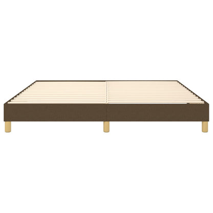 Estrutura de cama 180x200 cm tecido castanho-escuro