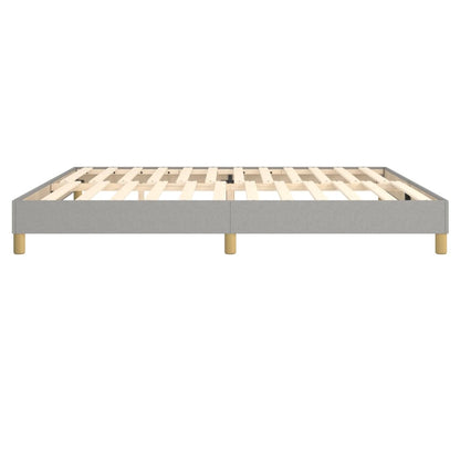 Estrutura de cama 200x200 cm tecido cinzento-claro