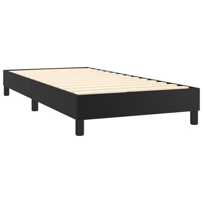 Estrutura de cama 80x200 cm couro artificial preto