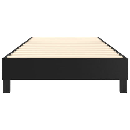 Estrutura de cama 90x190 cm couro artificial preto