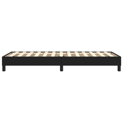 Estrutura de cama 90x190 cm couro artificial preto