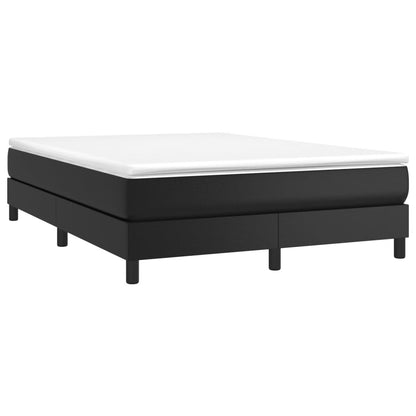 Estrutura de cama 140x190 cm couro artificial preto