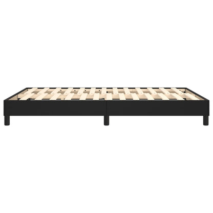 Estrutura de cama 140x190 cm couro artificial preto