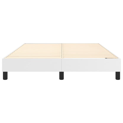 Estrutura de cama 140x190 cm couro artificial branco