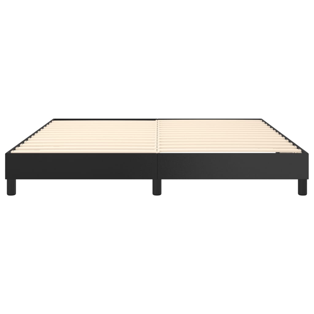 Estrutura de cama 160x200 cm couro artificial preto