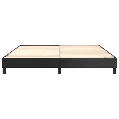 Estrutura de cama 160x200 cm couro artificial preto