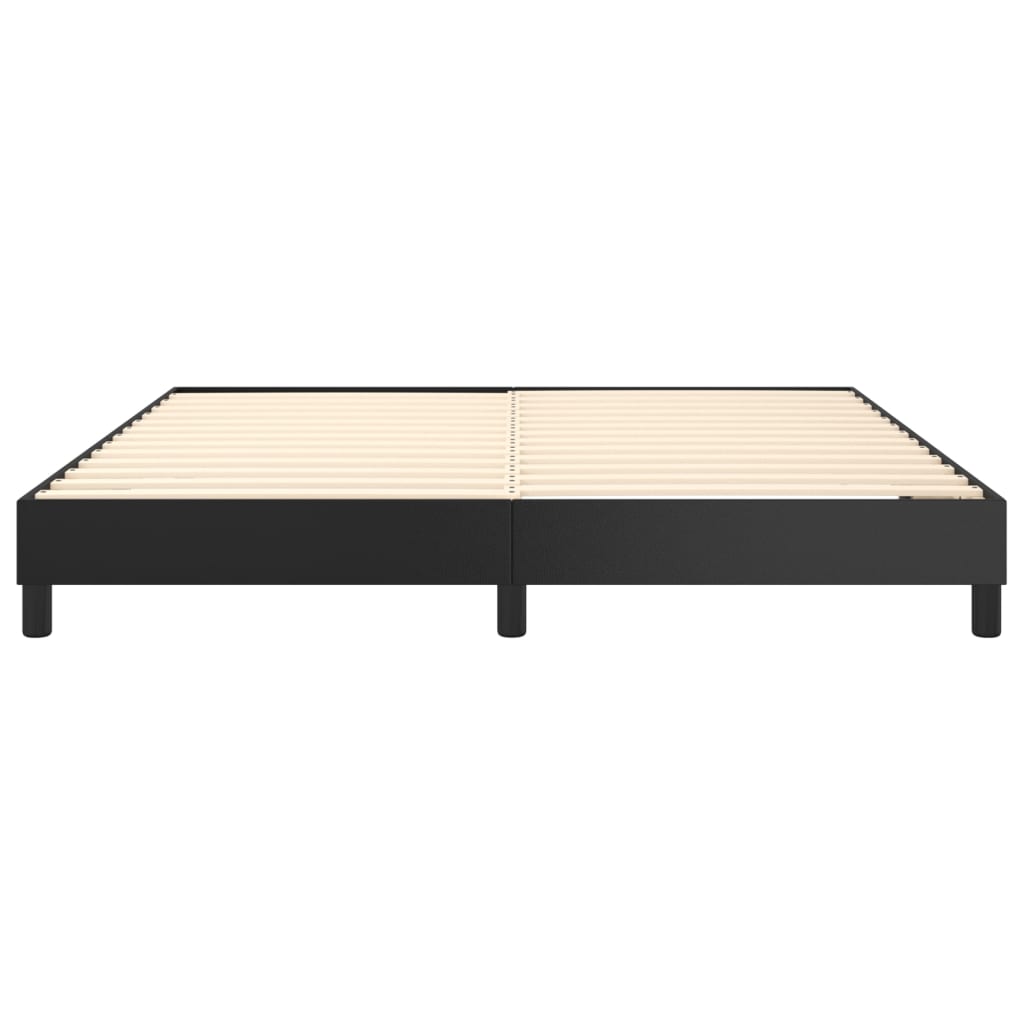 Estrutura de cama 180x200 cm couro artificial preto