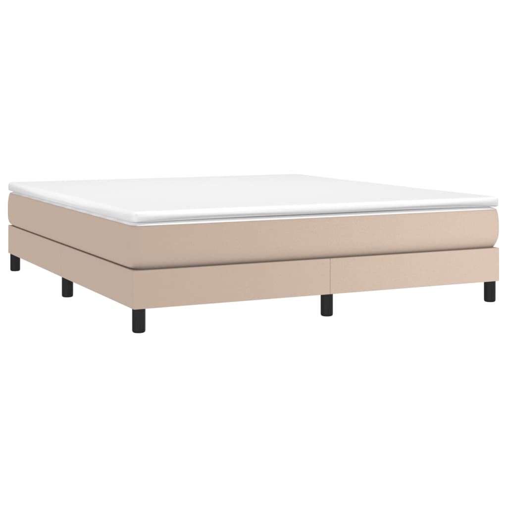 Estrutura de cama 180x200 cm couro artificial cappuccino