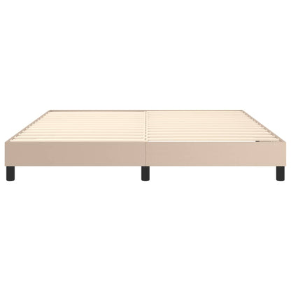 Estrutura de cama 180x200 cm couro artificial cappuccino