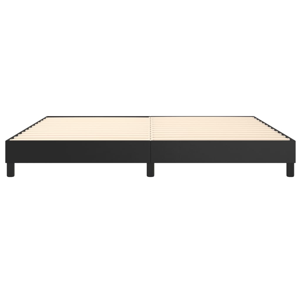 Estrutura de cama 200x200 cm couro artificial preto