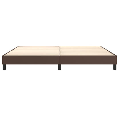 Estrutura de cama 200x200cm couro artificial castanho