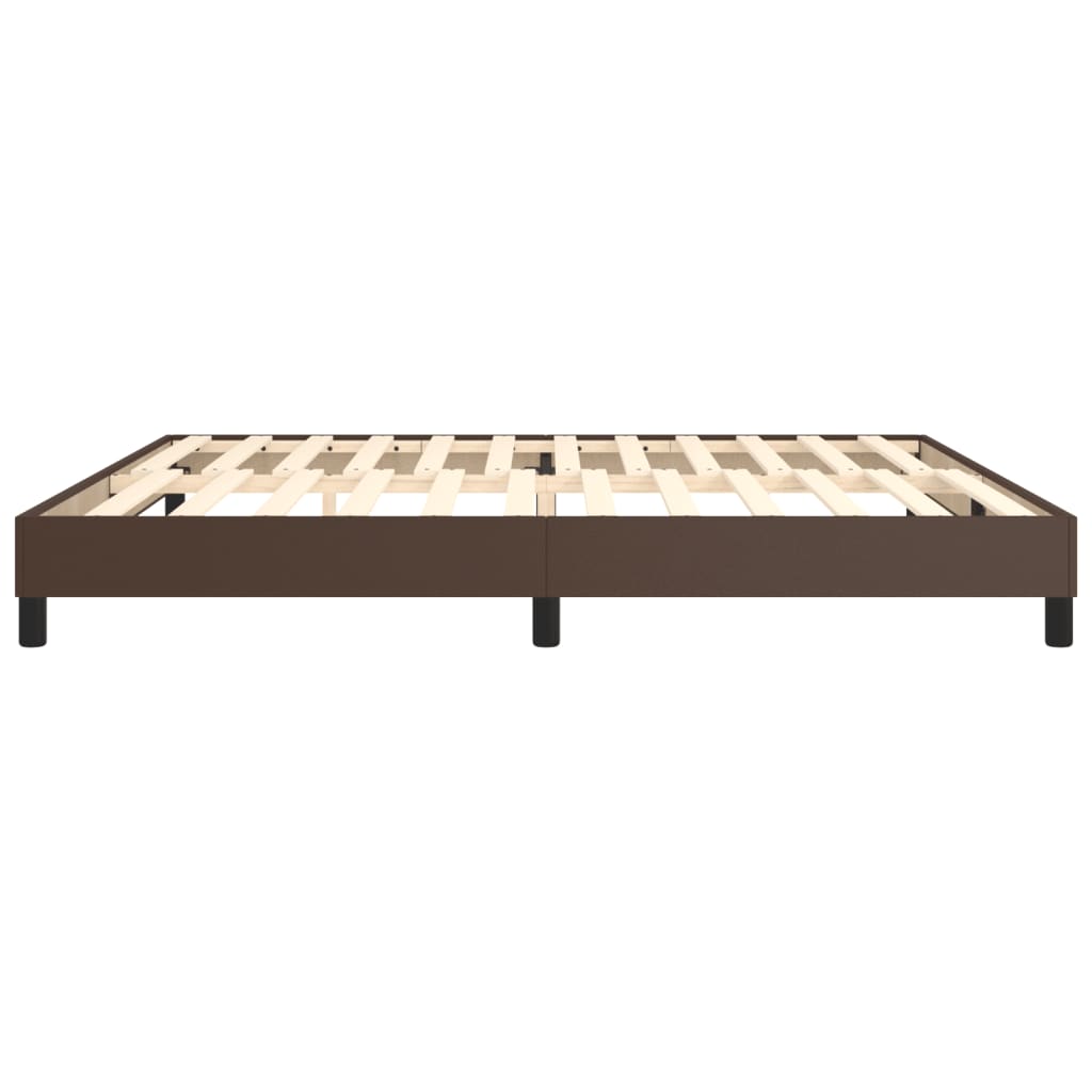 Estrutura de cama 200x200cm couro artificial castanho