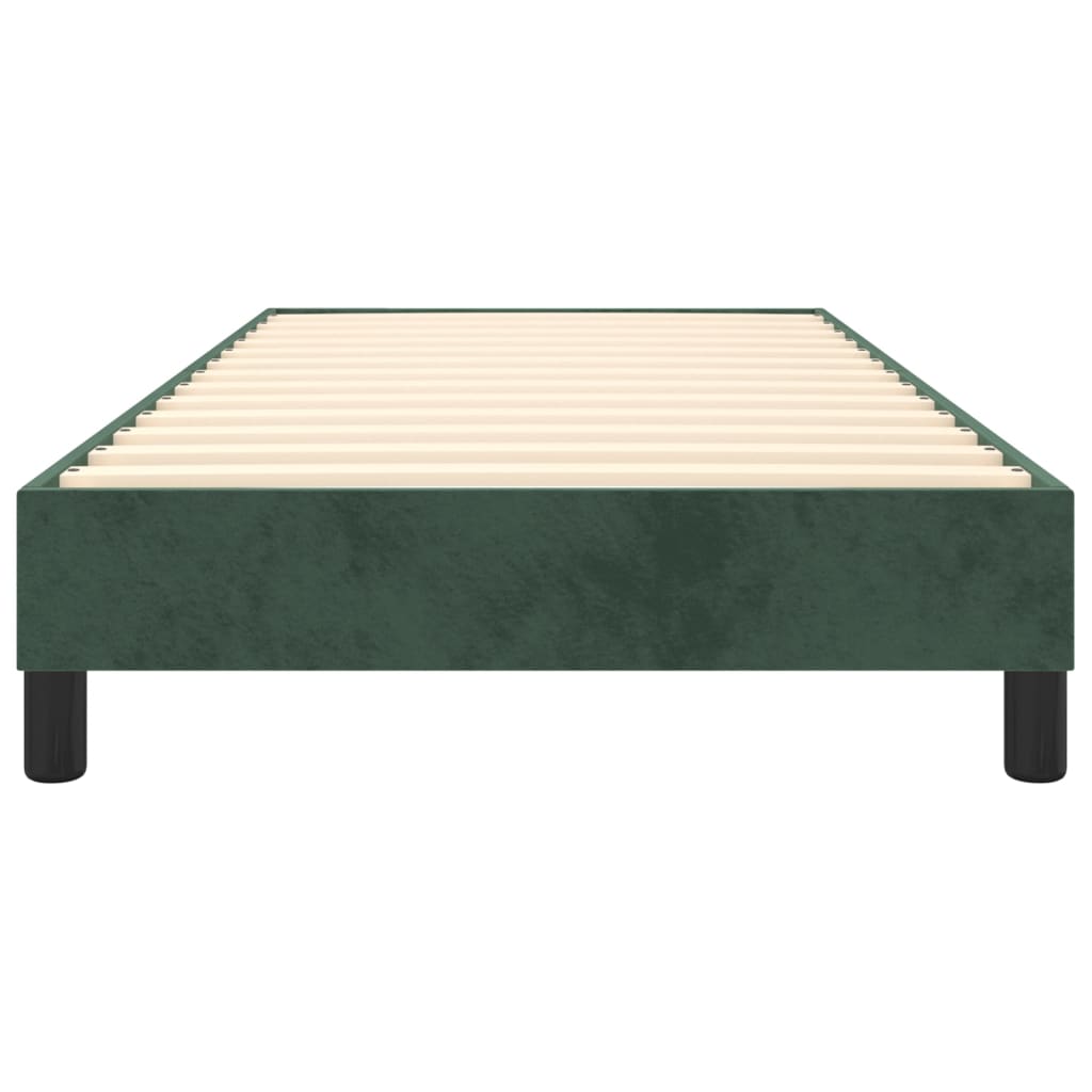 Estrutura de cama 80x200 cm veludo verde-escuro