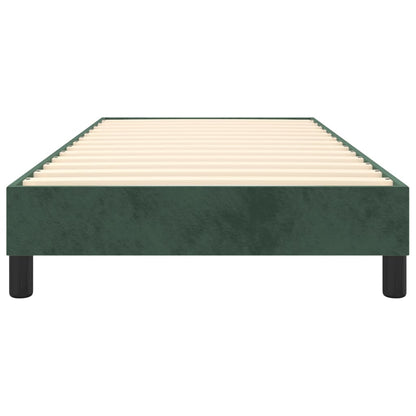 Estrutura de cama 80x200 cm veludo verde-escuro