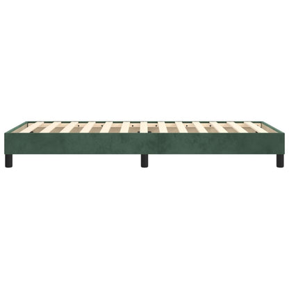 Estrutura de cama 80x200 cm veludo verde-escuro