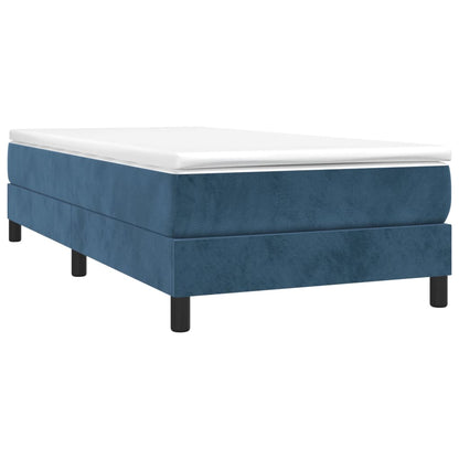 Estrutura de cama 80x200 cm veludo azul-escuro