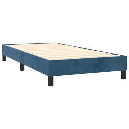 Estrutura de cama 80x200 cm veludo azul-escuro