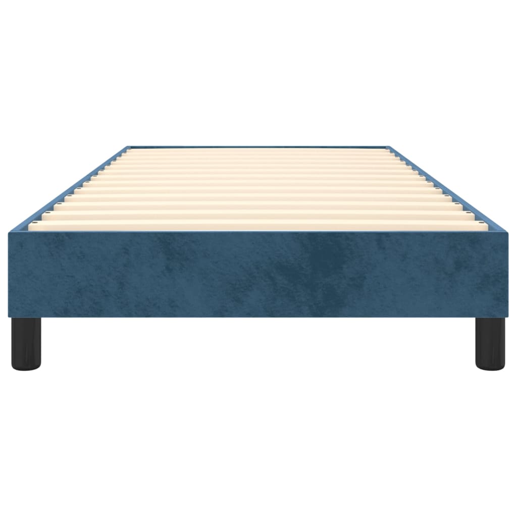 Estrutura de cama 80x200 cm veludo azul-escuro