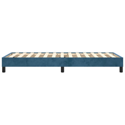 Estrutura de cama 80x200 cm veludo azul-escuro